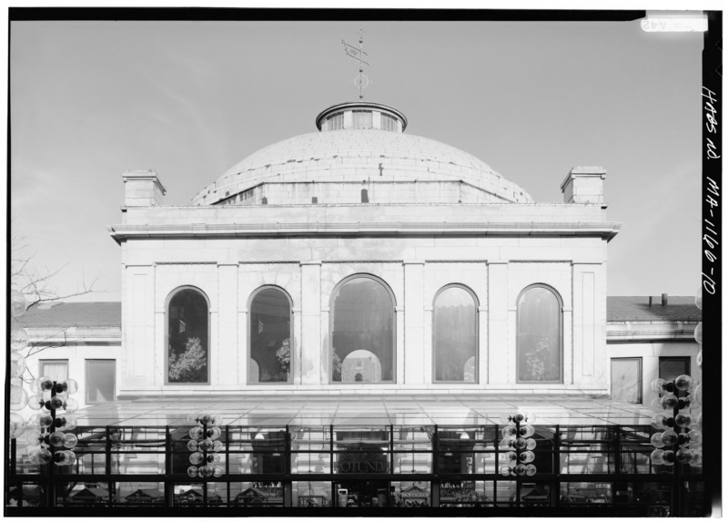 File:VIEW OF CENTRAL AREA FROM SOUTH, ELEVATION OF DOME - Quincy Market, South Market Street, Boston, Suffolk County, MA HABS MASS,13-BOST,118-10.tif