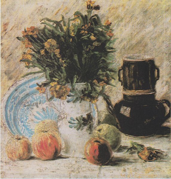 File:Van Gogh - Vase mit Blumen, Kaffeekanne und Früchte.jpeg