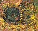 Two Cut Sunflowers, 1887, Kunstmuseum Bern, Switzerland (F376)