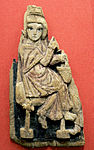 Part of wood relief of the Annunciation, 5th century, Louvre