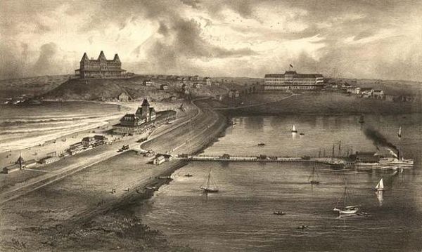 View of Nantasket Beach in 1879