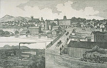 The town of Granby seen in 1883. View of the town of Granby - 1883.jpg