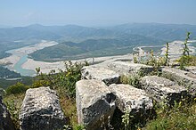 View towards the Vjosa valley from Byllis. View towards the Vjosa valley, Byllis, Albania (31559985683).jpg