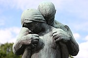 English: Statue on the bridge in the Vigeland sculpture park, Oslo, Norway