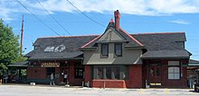 Wayne, Pennsylvania train station on the main line of the Pennsylvania Railroad