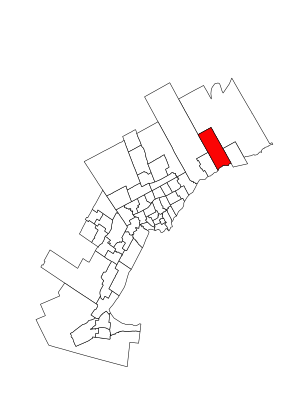 Kaart van het kiesdistrict