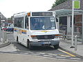 Wightbus]] 5827 (R302 BDL), a Mercedes-Benz Vario O814/UVG, in Newport, Isle of Wight bus station on route 23.