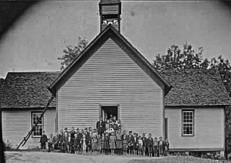 The old Willets Graded School in 1909 Willets School.jpg