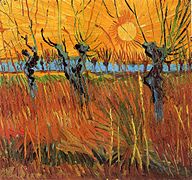 Willows at Sunset by Vincent van Gogh