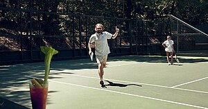 Tennis with a Bloody Mary is a tradition at the local neighborhood park. Woodmoor tennis bloodymary.jpg