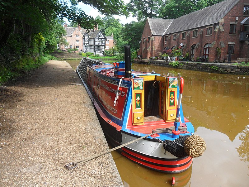 File:Working Narrow Boat Hadar moored at Worsley. - geograph.org.uk - 3026678.jpg