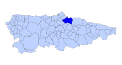 Extensión del concejo en Asturias.