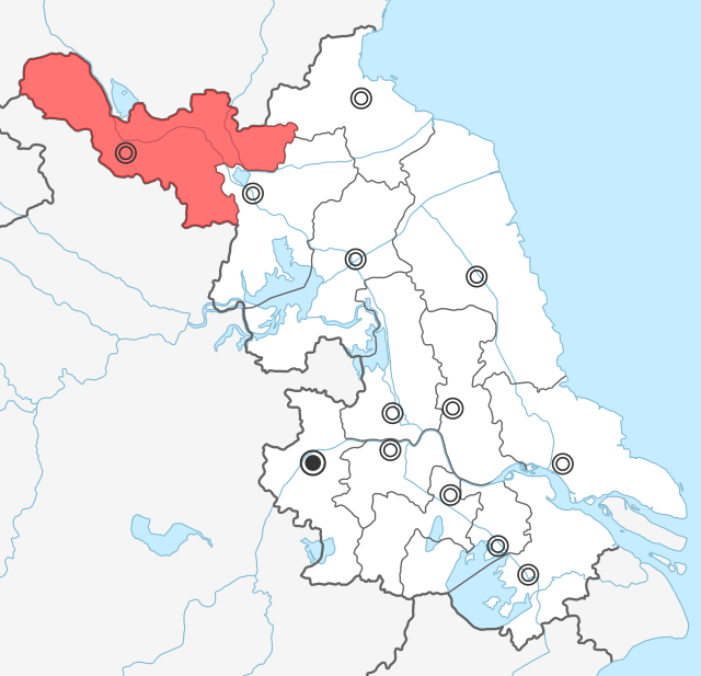 Lage Xuzhous in Jiangsu