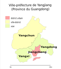 Yangjiang idari bölümleri (Fransızca) .svg