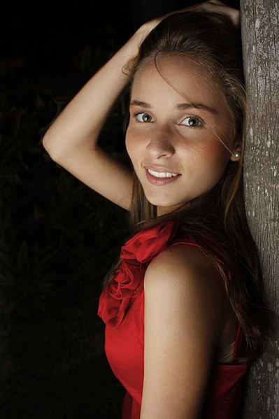 File:Young Woman in Red Dress.jpg