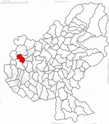 Расположение в уезде Муреш