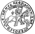 Polski: Pieczęć Świętopełka II - księcia Pomorza Gdańskiego English: Seal of "Zwantepolc de Danceke", duke of Gdansk Pomerania (1220-1266)