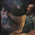 1785: Der Heilige Lukas malt seine Vision (Ausschnitt)
