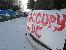 "Occupy DC" sign and tents in downtown Washington, D.C. October, 2011 "Occupy DC" sign and tents from the Occupy Movement in downtown D.C.jpg