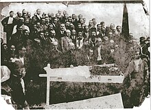 Погребението на Кральо Костов във Варна на 4 май 1921 година. На снимката дейци на добруджанското движение.