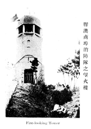1924年出版的《接收青島紀念寫真》中的望火樓