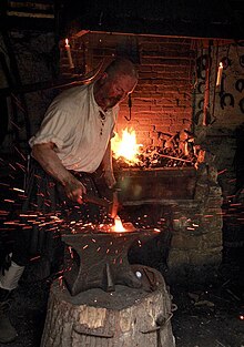 17th century coal forge and English 5th foot anvil 17th century coal forge and 5th foot anvil.jpg