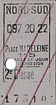 Billet de 2e classe émis le 97e jour de l'année 1920, soit le mardi 6 avril 1920.