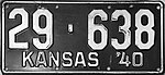 1940 matrícula de Kansas.jpg