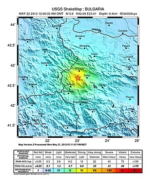 <span class="mw-page-title-main">2012 Pernik earthquake</span> Earthquake in Bulgaria