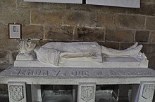 Photographie d'un gisant de granite