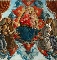 La Vierge et l'Enfant en gloire, entourés de sainte Marie-Madeleine, de saint Bernard, d'anges, de chérubins et de séraphins