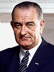 Fotografisch portret van Lyndon B. Johnson