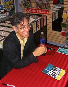 Mazzucchelli autographing a copy of the book at a June 28, 2012, signing at Midtown Comics in Manhattan. 6.28.12DavidMazzuchelliByLuigiNovi45.jpg