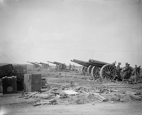60-pounder battery at Arras, 1917