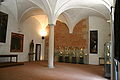 La sala del Convento, con la statua di sant'Eugenio