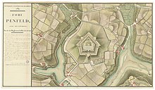 18th-century - Fort Penfeld, avec ses environs (Atlas des ouvrages extérieurs de Brest 1776).