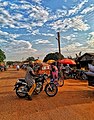 A Motorcycle Rider at the Market, Northern Ghana