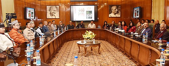 A delegation of indigenous communities from Sikkim meeting the Minister of State for Development of North Eastern Region (IC)