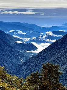 Natural view of mountain ranges in Gyalshing district A natural view of West Sikkim, photo taken from hilltop.jpg