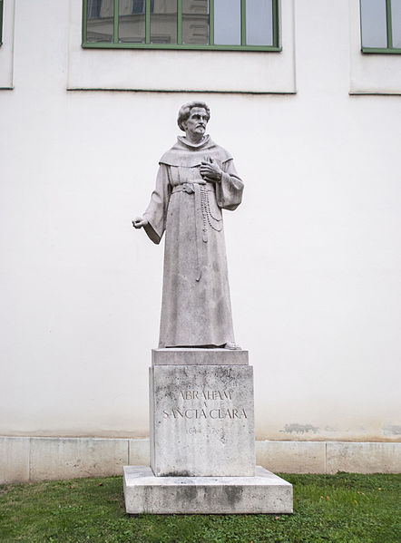 File:Abraham a Sancta Clara Statue, Vienna.jpg