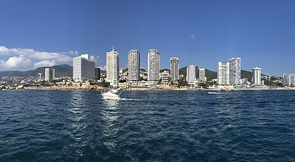 Skyline of Acapulco from the Pacific Ocean