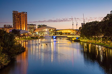 Adelaide from the River Torrens
