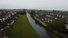 Deighton Road divides the Areas of Ainsty (left) and Deighton Bar (right). Aerial photographs taken from Ainsty View, Wetherby (3rd May 2021) 006.jpg