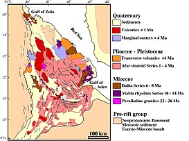 Mapa geológico simplificado de la depresión