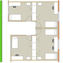 Sketch showing the balcony and the four rooms around an alcove off it. Alcove floor plan.jpg