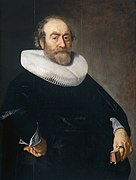 Portrait of Andries Bicker (1586-1652) 1642. oil on panelmedium QS:P186,Q296955;P186,Q106857709,P518,Q861259. 93.5 × 70.5 cm (36.8 × 27.7 in). Amsterdam, Rijksmuseum Amsterdam.