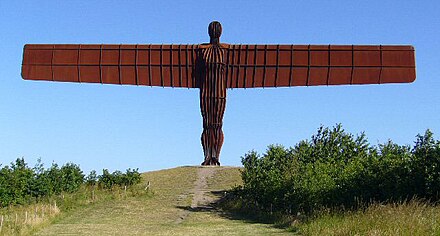 The Angel of the North greets travellers up the A1