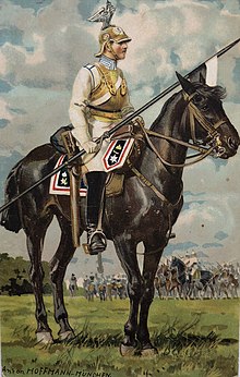 A mounted Life Guards officer, c. 1910, by Anton Hoffmann Anton Hoffmann, Lanzierer.jpg