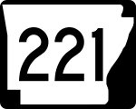 Arkansasin osavaltion reitin 221 liikennemerkki