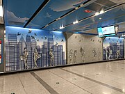 車站大廳藝術牆《和平長安》（2023年7月）